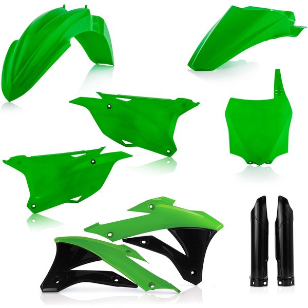 0017247.553.020 - Acerbis Full Plastics Kit - Kawasaki KX 85/100 2014-21 - OEM '20 (Green/Black)