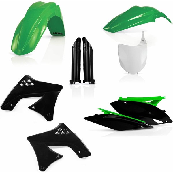 0013978.553 - Acerbis Full Plastics Kit - Kawasaki KXF250 2009-12 - OEM (Green/Black)