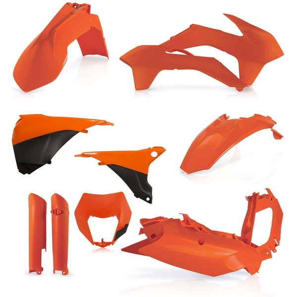 0017204.010 - Acerbis Full Plastics Kit - KTM EXC/ EXC-F 125-540 2014-15 - Orange