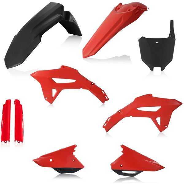 0024559.323 - Acerbis Full Plastics Kit - Honda CRF250R 2022-2024, CRF450R 2021-2024 - Black/Red