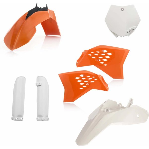 0016554.553 - Acerbis Full Plastics Kit - KTM SX65 2012-15 - OEM (Orange/White)