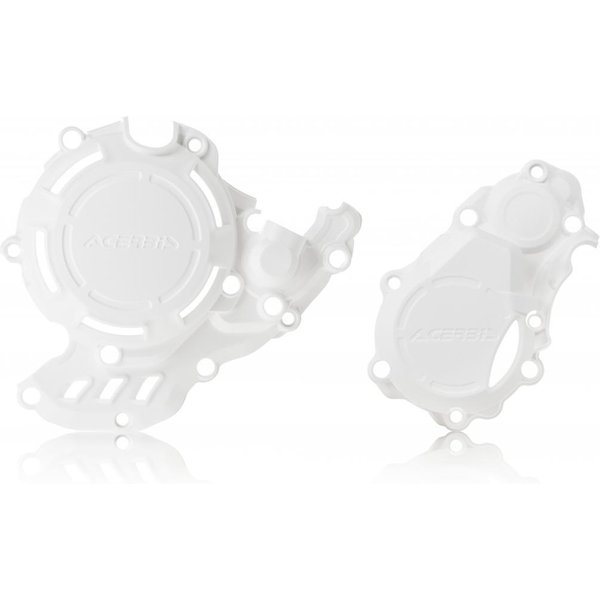 Acerbis X-Power Engine Covers Kit - KTM SXF 250/350 & Husqvarna FC 250/350 2016-22, Gas Gas MC250F 2021-23 - White