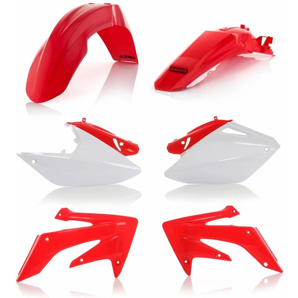 0008098.553 - Acerbis Standard Plastics Kit - Honda CRF250X 2004-18 - OEM (Red/ White)