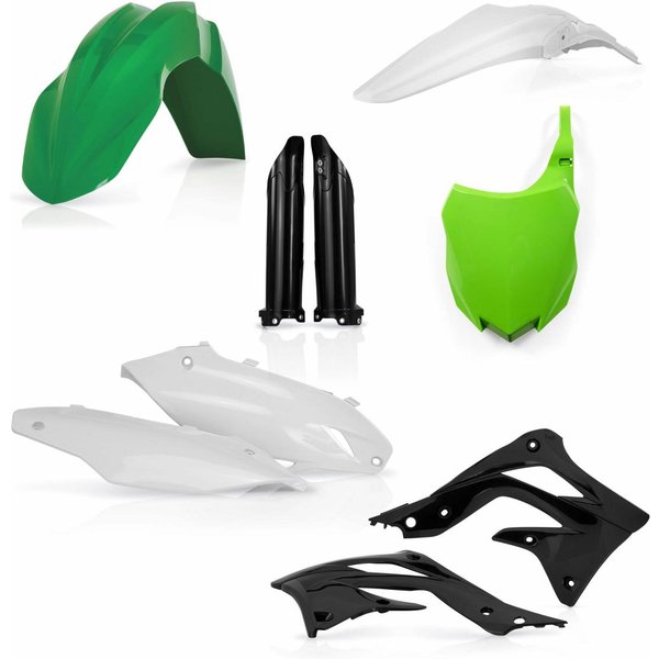 0016877.377 - Acerbis Full Plastics Kit - Kawasaki KXF450 2013-15 - Green/ Black