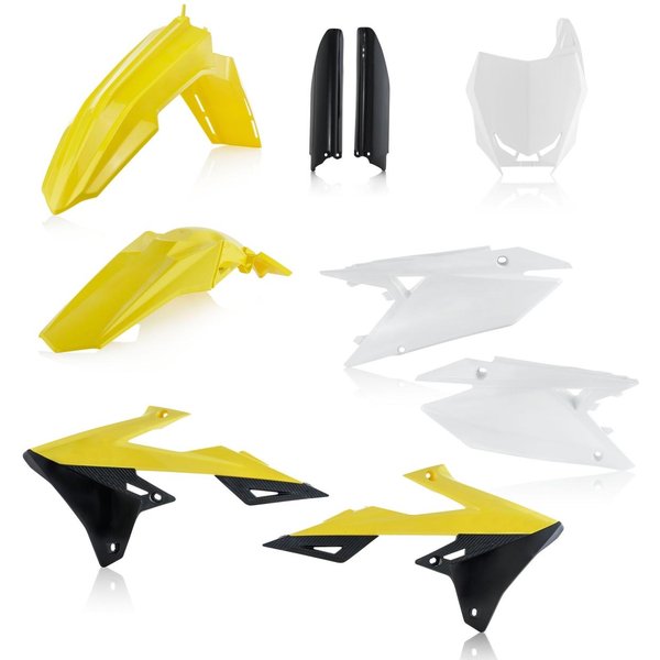 0023623.553 - Acerbis Full Plastics Kit - Suzuki RMZ450 2019 - OEM (Yellow/White/Black)