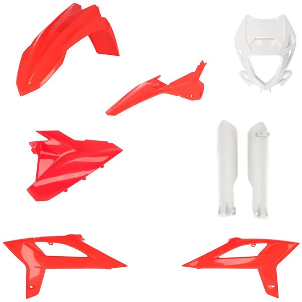 0024937.553.021 - Acerbis Full Plastics Kit - Beta RR 125/200/250/300/350/390/430/480 2020-2022 - OEM '21 (Red/White)