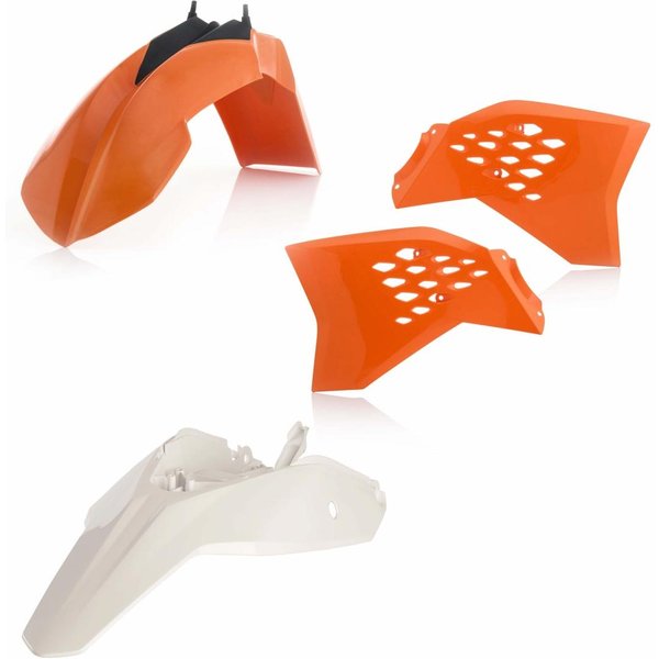 0016553.553 - Acerbis Standard Plastics Kit - KTM SX65 2012-14 - OEM (Orange/White)