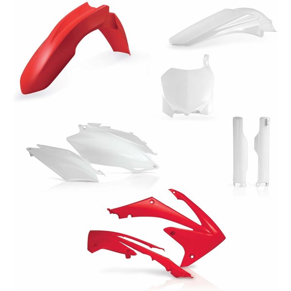 0015707.553 - Acerbis Full Plastics Kit - Honda CRF250 2011-13, CRF450 2011-12 - OEM (White/Red)