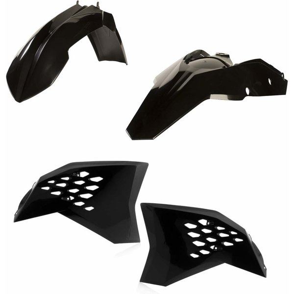 0011632.090 - Acerbis Standard Plastics Kit - KTM EXC 125/200/250/300 & EXC-F 250/400/450/500 2008-11 - Black
