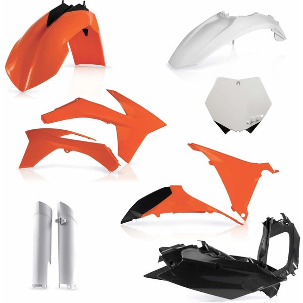 0015701.553.011 - Acerbis Full Plastics Kit - KTM SX 125/150/250 2011 - OEM (Orange/White/Black)