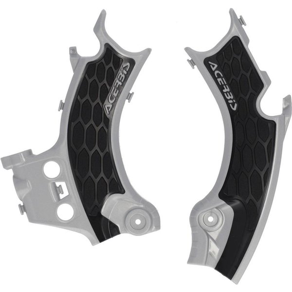0026618.223 - Acerbis X-Grip Frame Guards For Honda CRF250R & CRF450R 2025 - Silver/Black