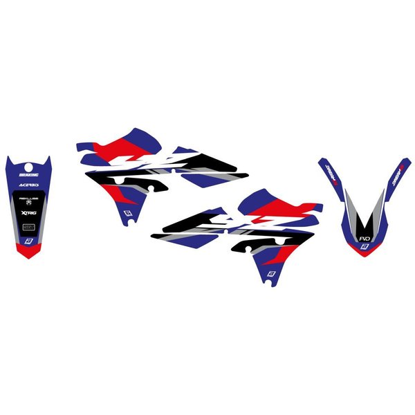2243AB - Blackbird Dream 5 Graphic Kit For Yamaha YZF250 2014-2018 - Black/Blue/Red/Silver