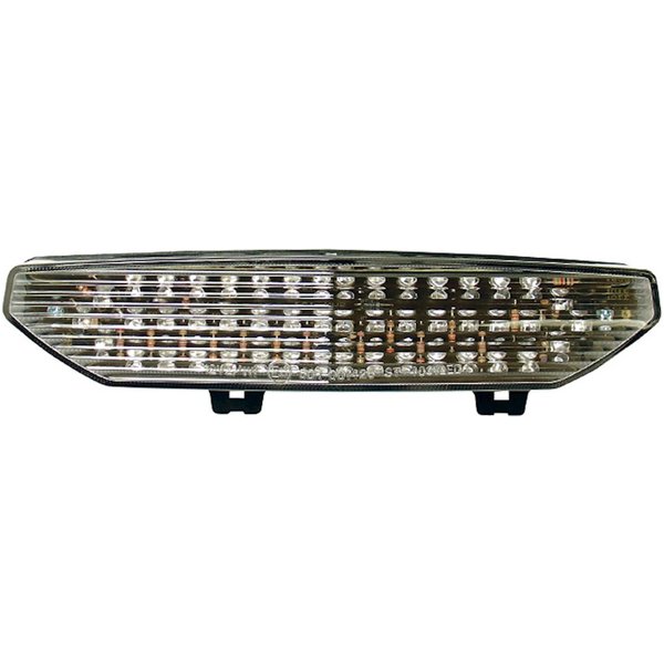 Bike It LED Rear Tail Light With Clear Lens & Integral Indicators - Kawasaki ZX-6R Ninja 2007-08