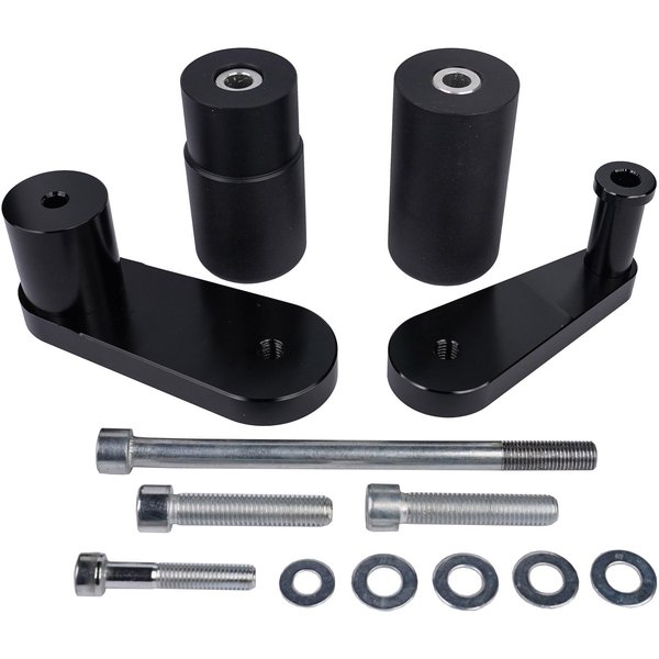 7504310 - BikeTek Black STP Crash Protectors Set - Kawasaki Ninja 650R 2007-08
