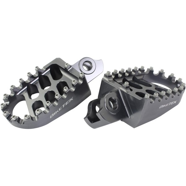 BikeTek Wide Foot Pegs - Suzuki RMZ450 2008-09 - Gun Metal