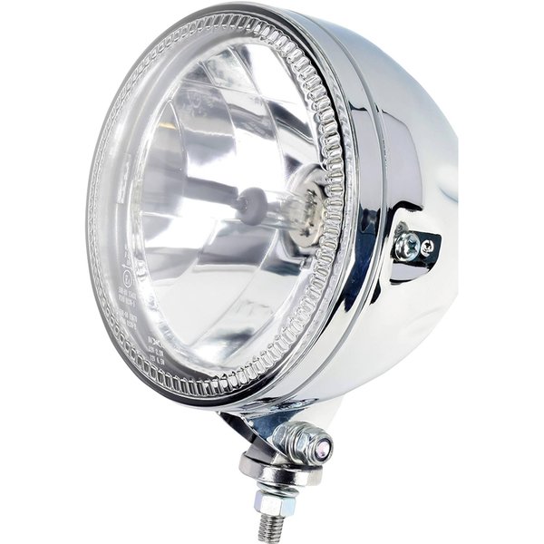Bike It Universal 5 3/4" Halo Side Mount High H4 12V 60/55W Headlight - Chrome