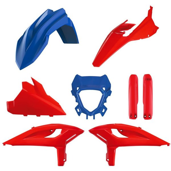 91602 - Polisport Plastics Kit For Beta RR & X-Pro 125/250/300/350/480 2025-2026 Red/Blue OEM 25 Racing Models