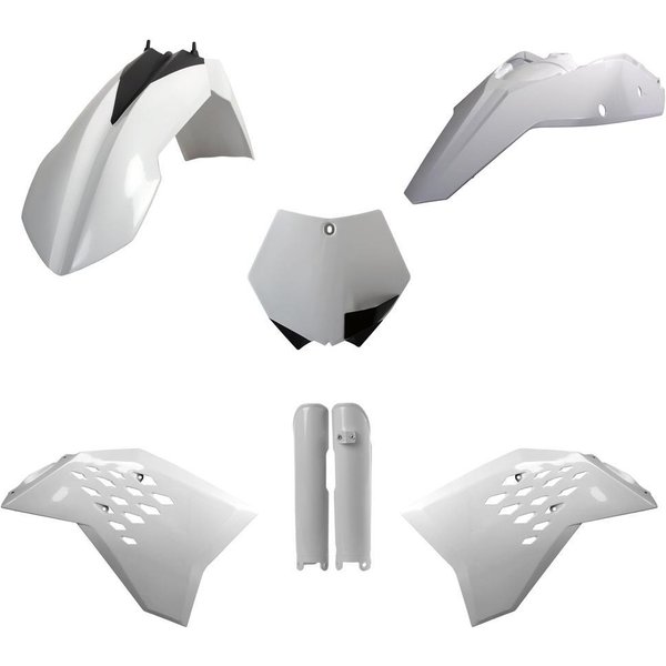 91438 - Polisport Plastics Kit For KTM SX 125/250 & SXF250 2007-2010 White