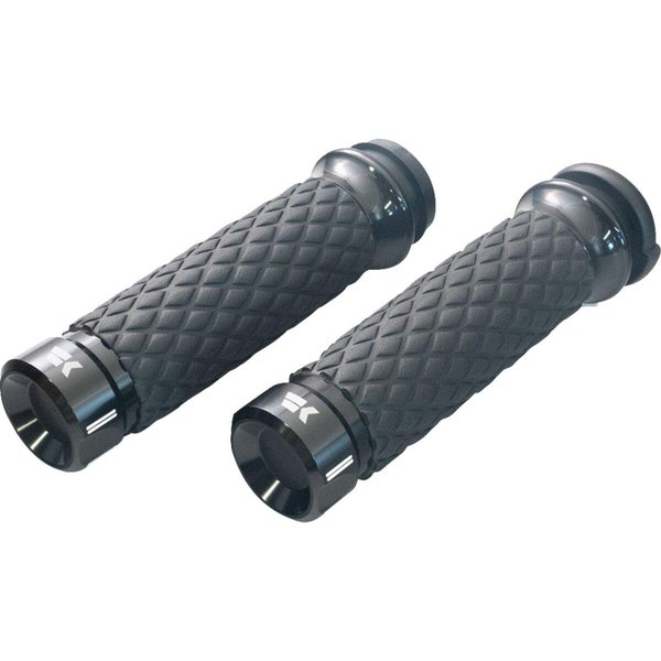 500300 - Khrome Werks Klassic Custom Contour Grips For Harley Davidson FLDE 1750 2020 - Black