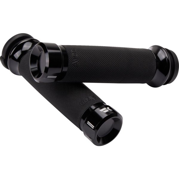 500180 - Khrome Werks Klassic Closed End Grips For Harley Davidson FLFBS 1868 2024 - Black