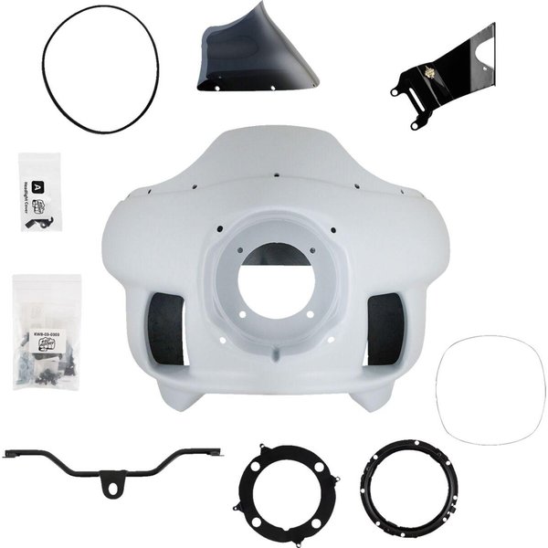 KWB-03-0300 - Klock Werks FXRP-Style Fairing Kit For Harley Davidson FXR1340 1986-1994 - Black/Powder-Primed/White
