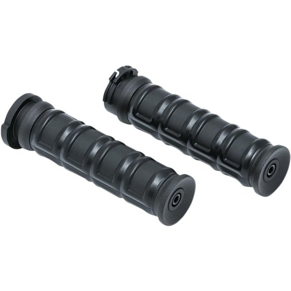 KUR6673 - Kuryakyn Dillinger Grips For 1" Bars For Harley Davidson FLD 1690 2012 - Black/Satin