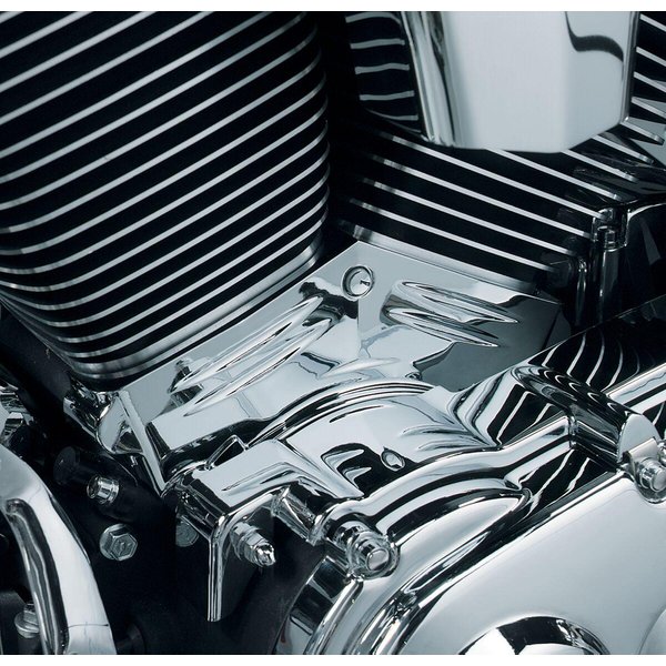 KUR8143 - Kuryakyn Cylinder Base Timing Hole Cover For Harley Davidson FLHR 1450 2003 - Chrome