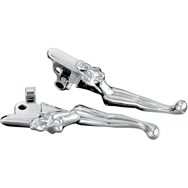 KUR1049 - Kuryakyn Silhouette Lever Set For Harley Davidson FLD 1690 2012 - Chrome