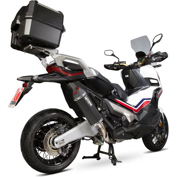 RHA178BCER - Scorpion Serket Parallel Black Ceramic Oval Exhaust - Honda X-ADV 750 2017 - 2018