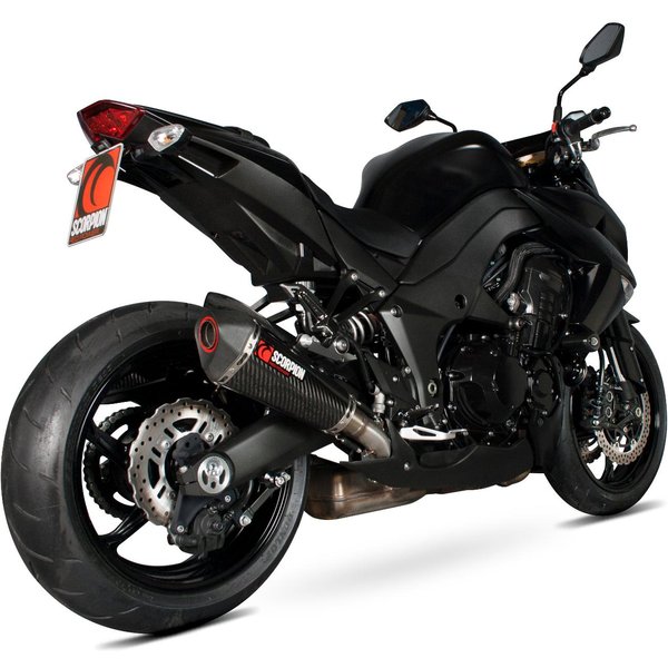 RKA107CEO - Scorpion Serket Taper Carbon Oval Exhaust - Kawasaki Z1000 2010 - 2013