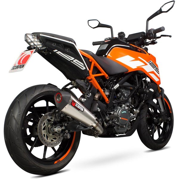 RKT87SEO - Scorpion Serket Taper Stainless Steel Exhaust - KTM Duke 125 - 2017 - 2018