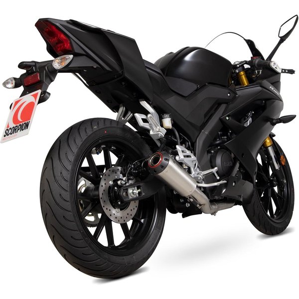 PYA113SYSSEO - Scorpion Red Power Stainless Steel Exhaust - Yamaha YZF R125/R15 Full System - 2019