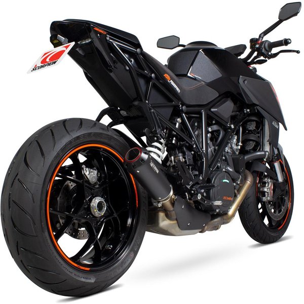 PKT90BCER - Scorpion Red Power Black Ceramic Exhaust - KTM 1290 Super Duke R 2014 - 2019 / GT 2014 - 2021