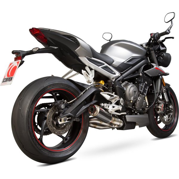 TR1001CEM - Scorpion RP-1 GP Carbon Fibre Exhaust - Triumph Street Triple 765 S/R/RS - 2017 - 2019