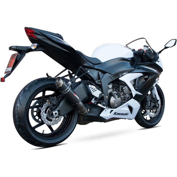 KA1003CEM - Scorpion RP-1 GP Carbon Round Exhaust - Kawasaki ZX-6R 2013 - 2019