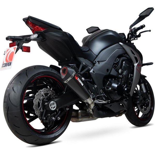 RKA131CEO - Scorpion Serket Taper Carbon Fibre Slip-On Exhaust (Pair) - Kawasaki Z1000 2017 - 2019