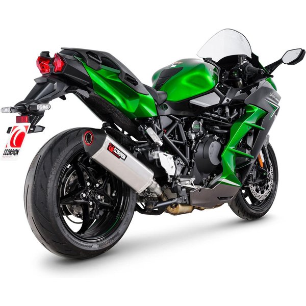 RKA147TEO - Scorpion Serket Parallel Titanium Slip-On Exhaust - Kawasaki Ninja H2 SX 2022 - 2024
