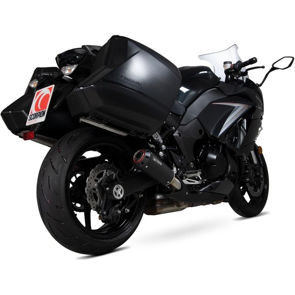 PKA108BCER - Scorpion Red Power Black Ceramic Exhaust - Kawasaki Z1000SX 2014 - 2019