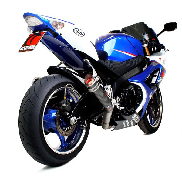 SI1003CEM - Scorpion RP-1 GP Carbon Round Exhaust - Suzuki GSXR 1000 K7-8 2007 - 2008
