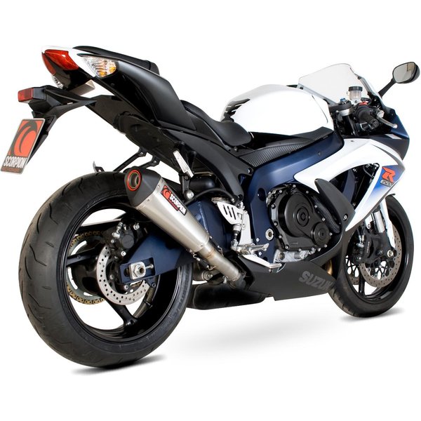 RSI102SEO - Scorpion Serket Taper Stainless Oval Exhaust - Suzuki GSXR750 K8-10 2008 - 2010
