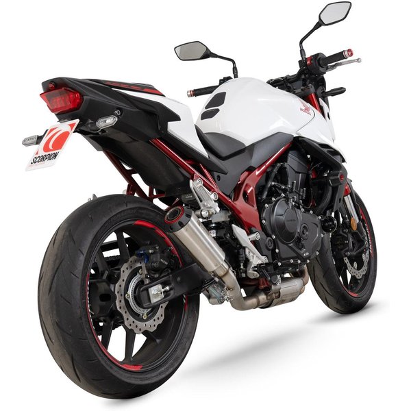 PHA200SEO - Scorpion Red Power Stainless Steel Slip-On Exhaust - Honda CB750 Hornet 2023