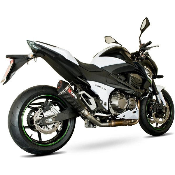 RKA100CEO - Scorpion Serket Taper Carbon Oval Exhaust - Kawasaki Z800 2011 - 2016