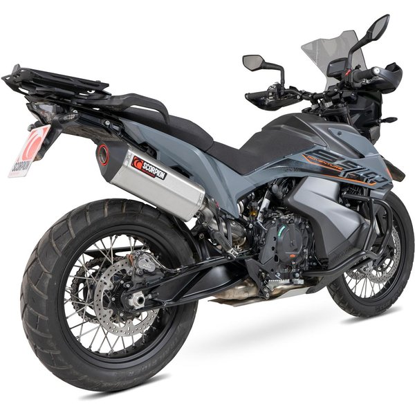 RKT93SEO - Scorpion Serket Parallel Stainless Steel Slip-On Exhaust - KTM Adventure 890 / 890 R 2021 - 2022