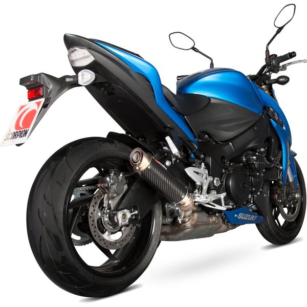 SI1009CEM - Scorpion RP-1 GP Carbon Round Exhaust - Suzuki GSX-S1000 inc FA 2015 - 2018