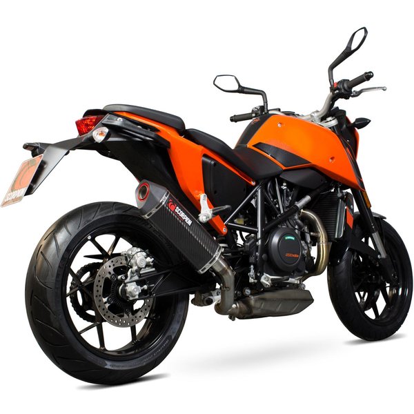 RKT79CEO - Scorpion Serket Parallel Carbon Oval Exhaust - KTM Duke 690 2012 - 2016