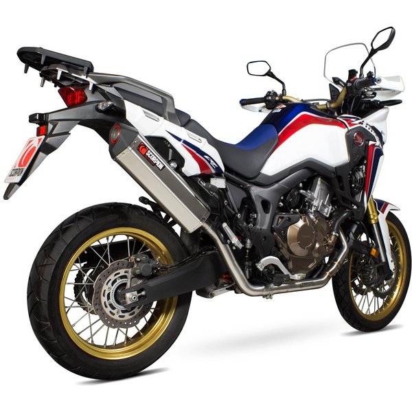 RHA173SYSSEO - Scorpion Serket Parallel Stainless Oval Exhaust - Honda CRF 1000 L Africa Twin Full System 2015 - 2017