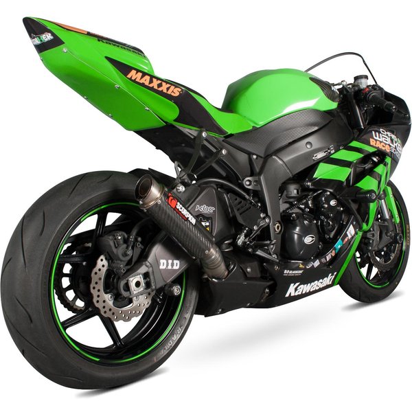 KA1001CEM - Scorpion RP-1 GP Carbon Round Exhaust - Kawasaki ZX-6R 2009 - 2012