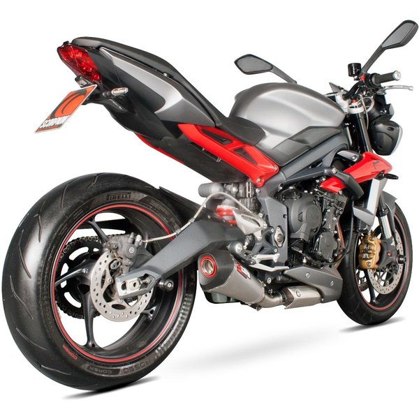 RTR79SEO - Scorpion Serket Taper Stainless Oval Exhaust - Triumph Street Triple 675 R/RX 2013 - 2016