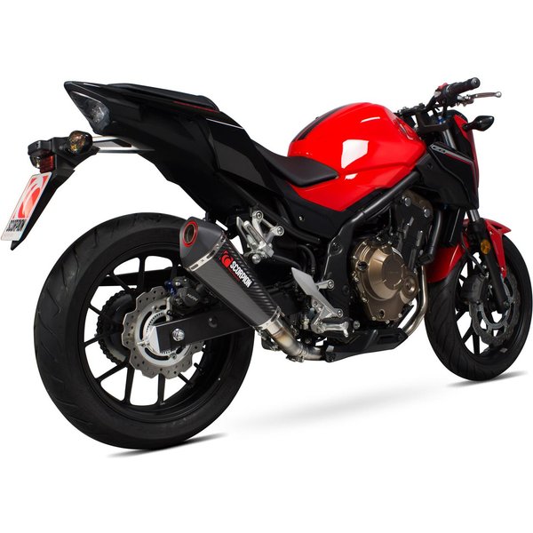 RHA176CEO - Scorpion Serket Taper Carbon Fibre Exhaust - Honda CB 500 F/X - 2016 - 2018