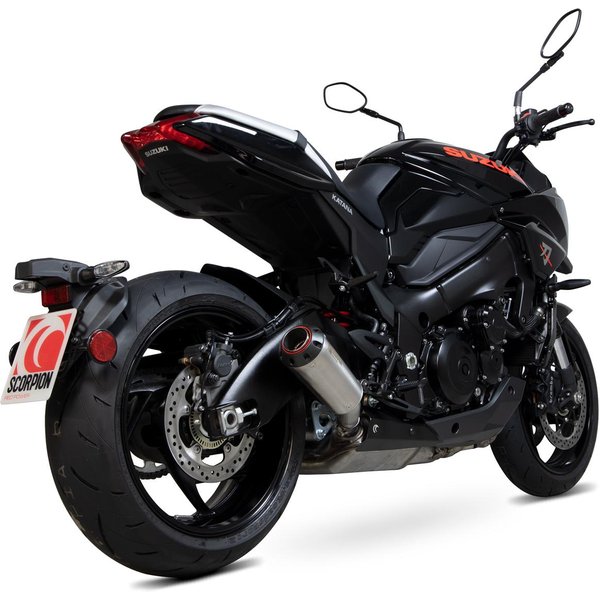 PSI125SEO - Scorpion Red Power Stainless Steel Exhaust - Suzuki GSX-S 1000 Katana 2019